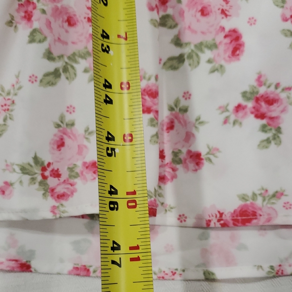 Ebossy Pink and White Barbiecor Floral Cottagecore  Halter Dress Size S - Picture 11 of 15